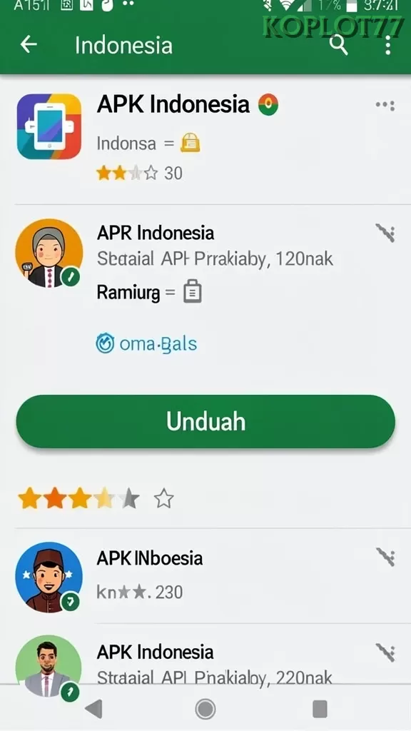 Cuplikan layar RP886 — aktivitas