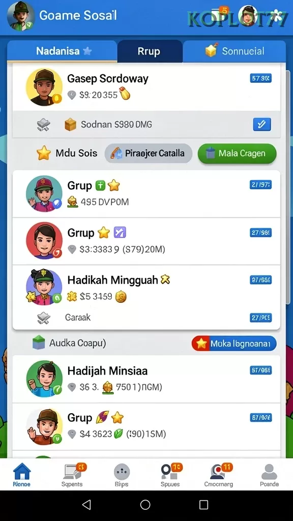 Cuplikan layar KERISTOTO — aktivitas