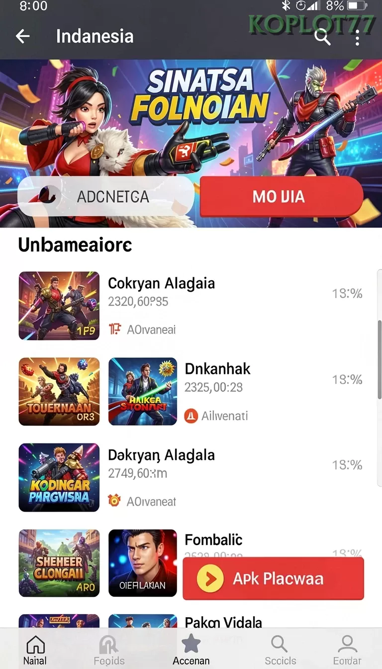 Cuplikan layar IDNSERU — aktivitas
